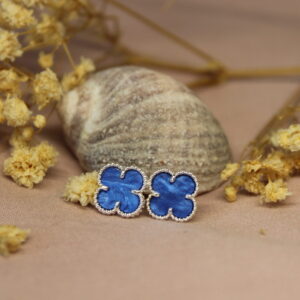 Aros pegados Van Cleef azules scaled