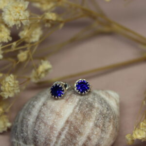 Aros pegados azules.